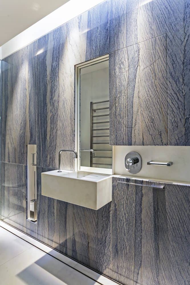 Azul Macubas granite walls