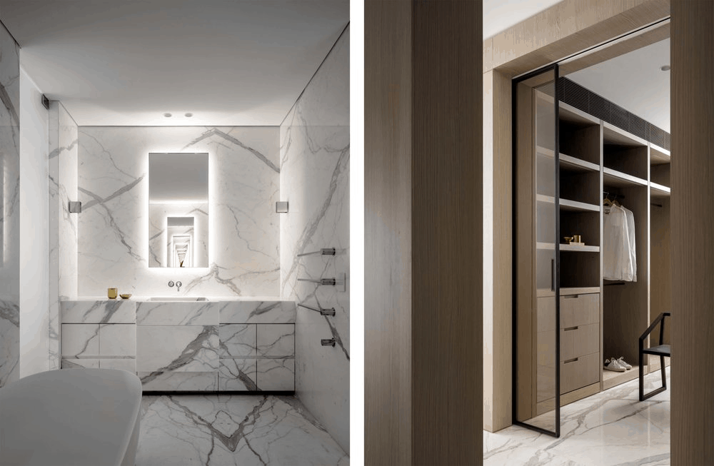 Calacatta ensuite vanity