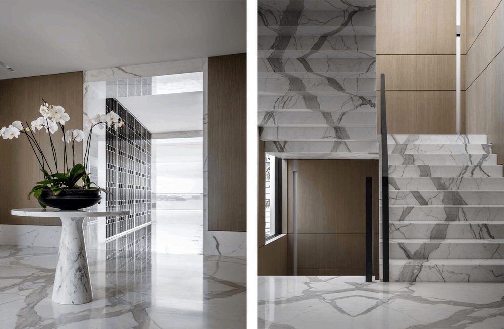 Calacatta staircase