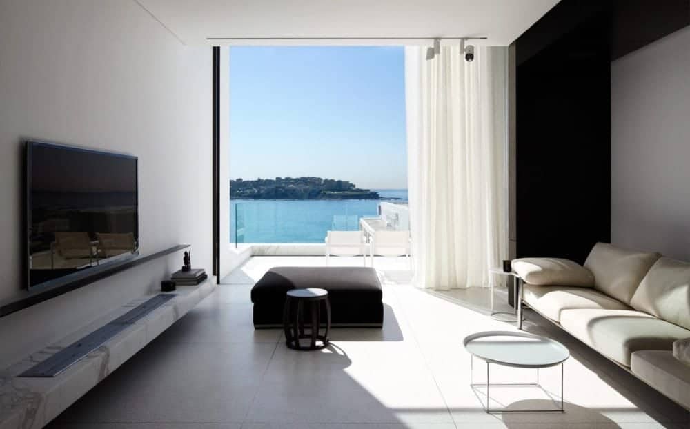 calacatta marble fireplace feature