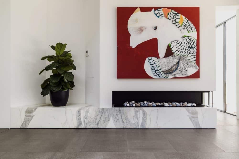 calacatta marble fireplace surround