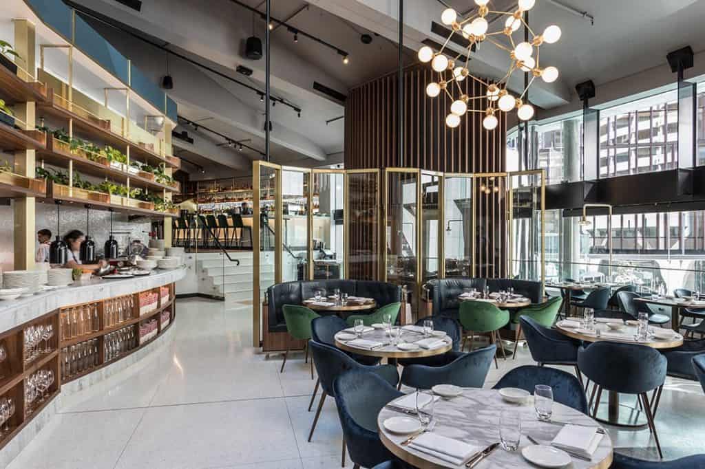 calacatta tables neil perry restaurant