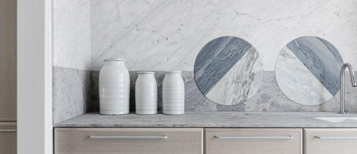 carrara gioia flamed granite kitchen splashback 2
