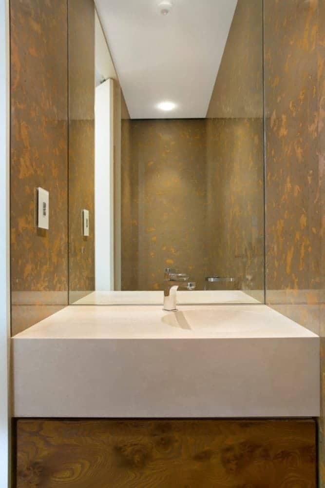 desert brown marble wall cladding and travertine navona solid basin