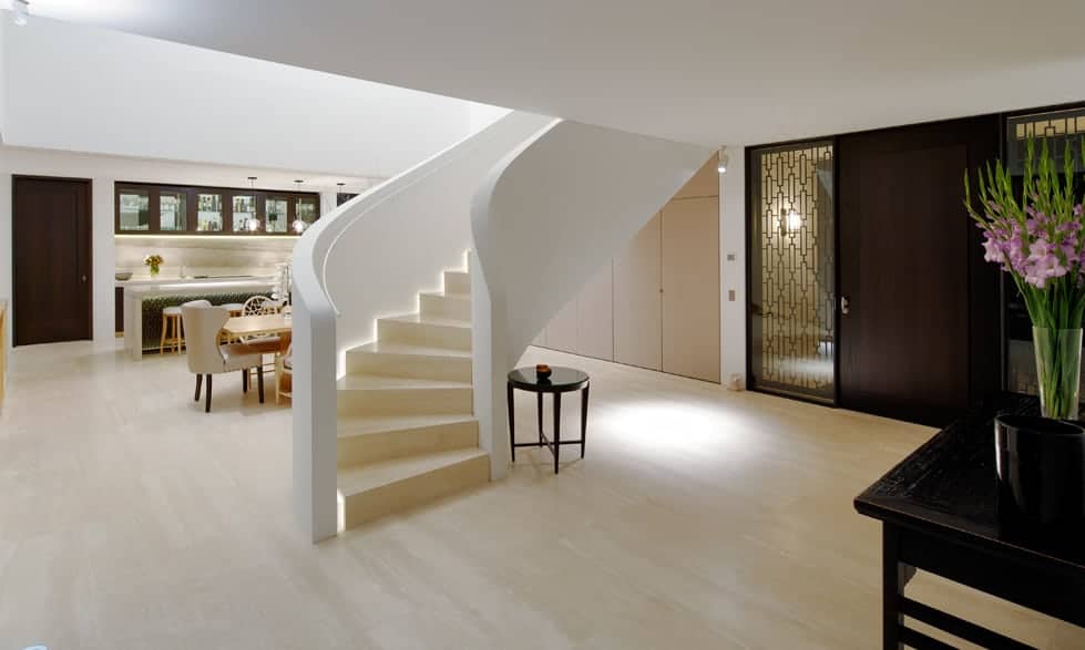 travertine navona floor and staircase