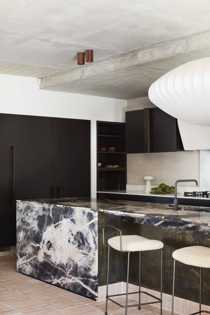 Dover Heights Black Panther Onyx Kitchen Island Bench