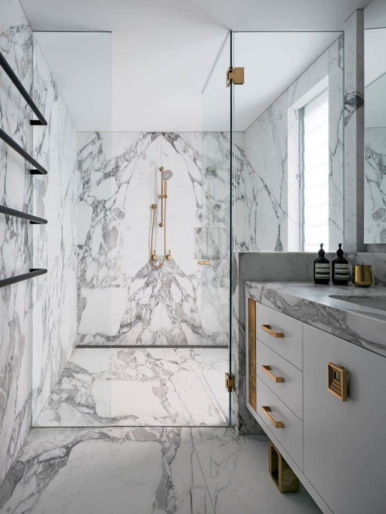 Point Piper Residence Bathroom floor and walls 2