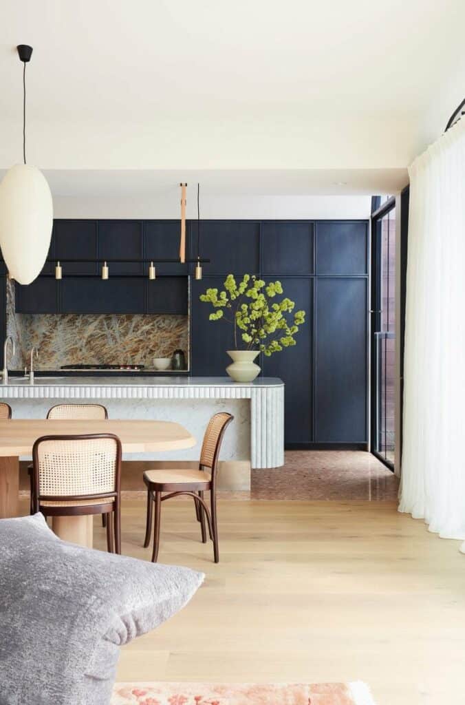 Blue Dreams Marble Splashback