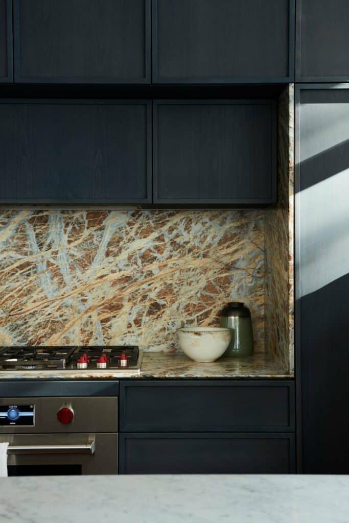 Blue Dreams Marble Splashback
