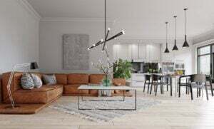 marble and leather design
