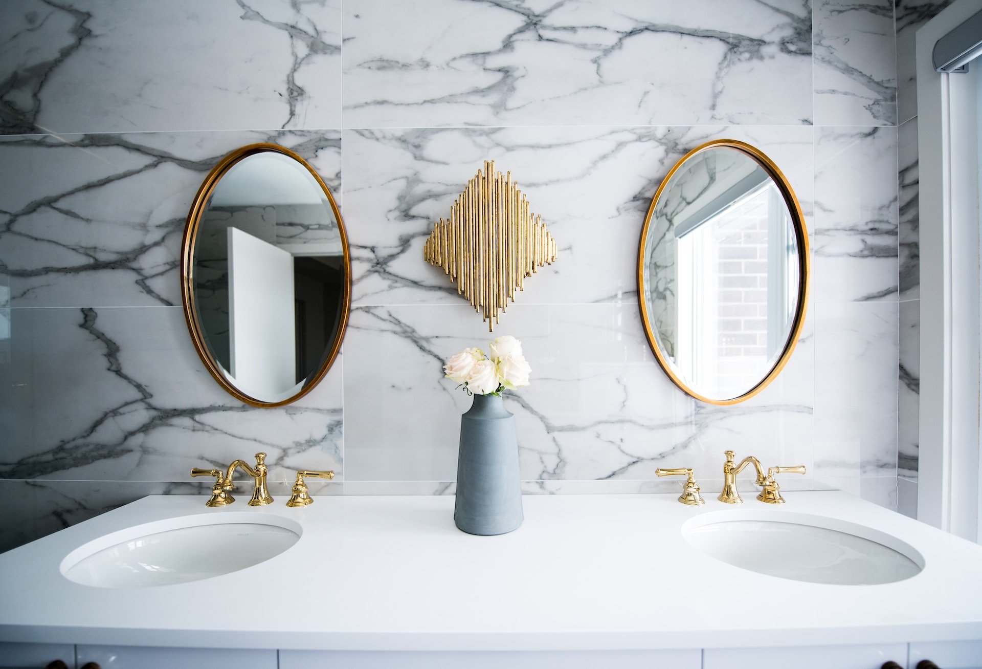 mixed metals bathroom design