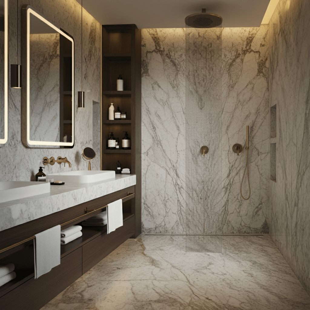 Creating a Spa Like Bathroom with Marble Tiles