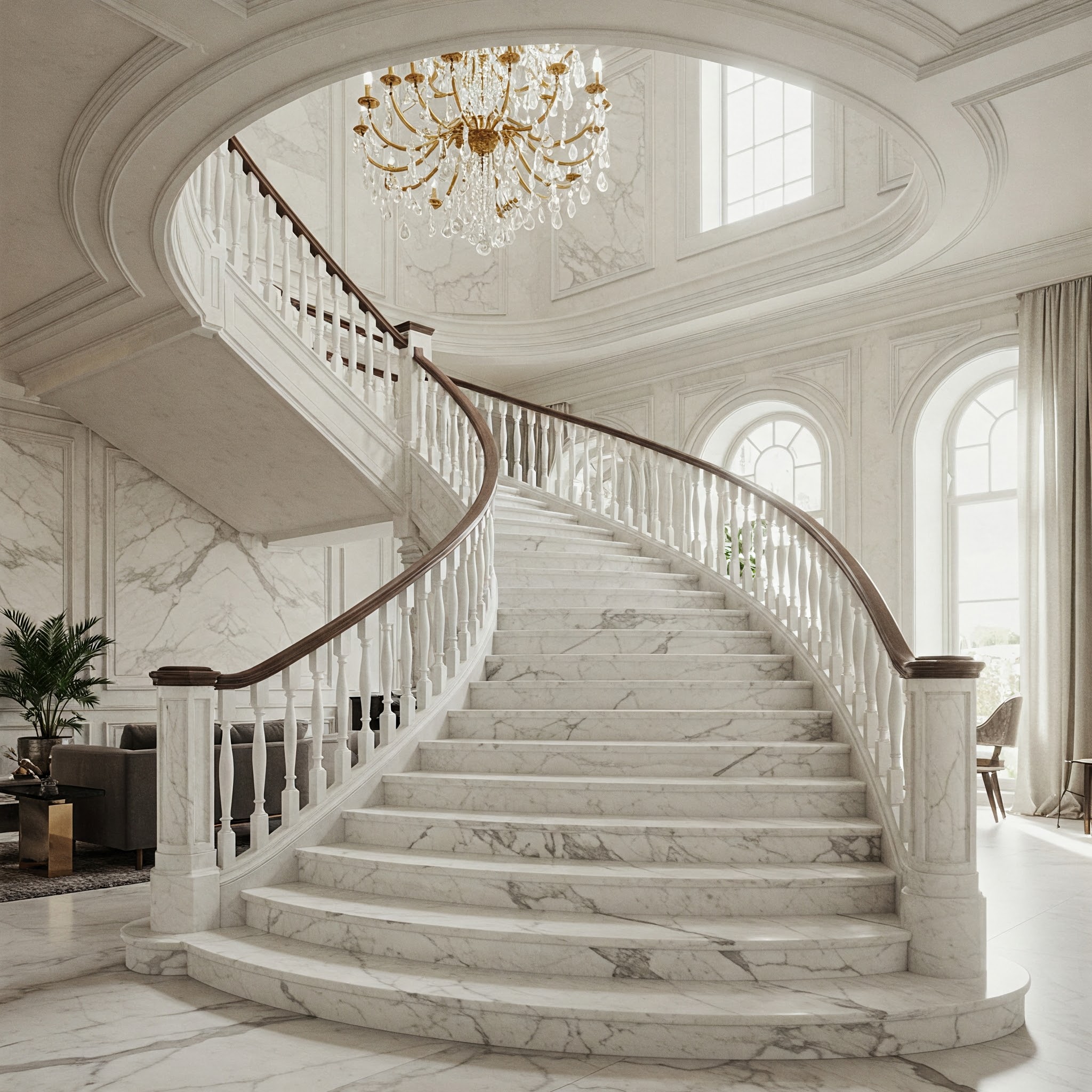 The Benefits of Marble for Luxury Staircases