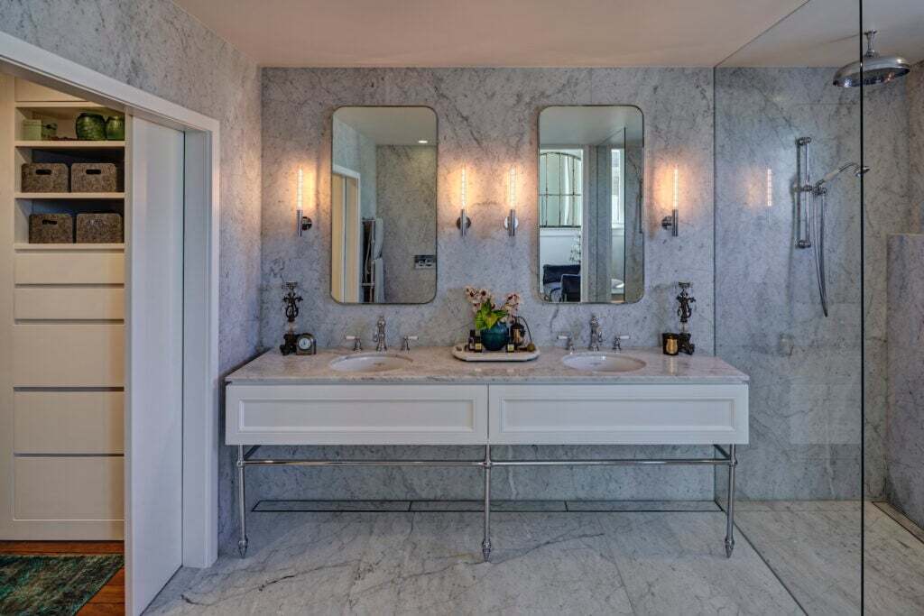Carrara Bathroom Walls Floors Watsons Bay Residence 01