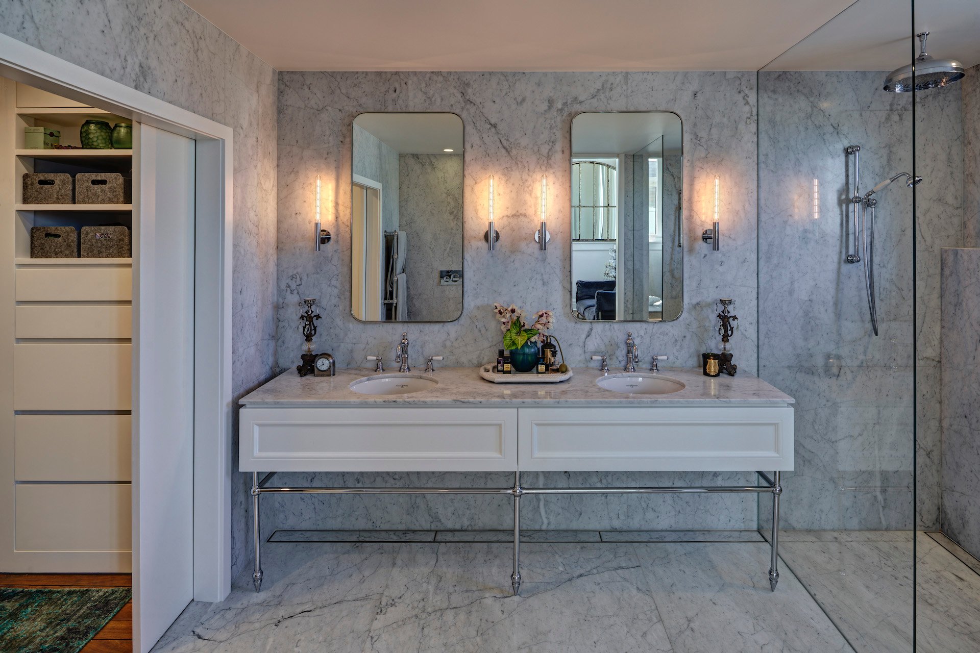 Carrara Bathroom Walls Floors Watsons Bay Residence 01