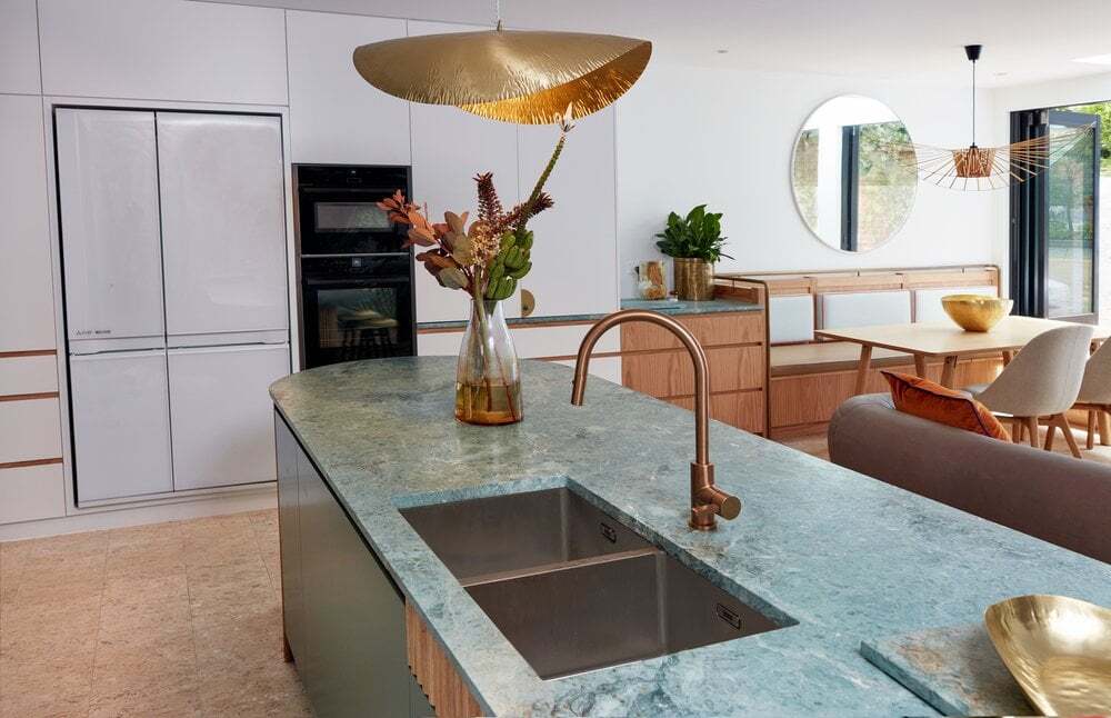 Turquoise Green Granite Island Enmore Residence