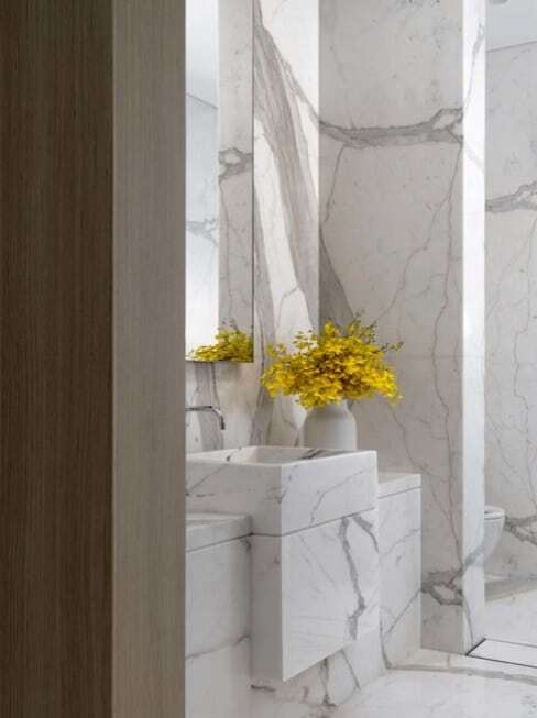Calacatta marble vanity