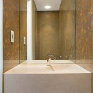 desert brown marble wall cladding and travertine navona solid basin